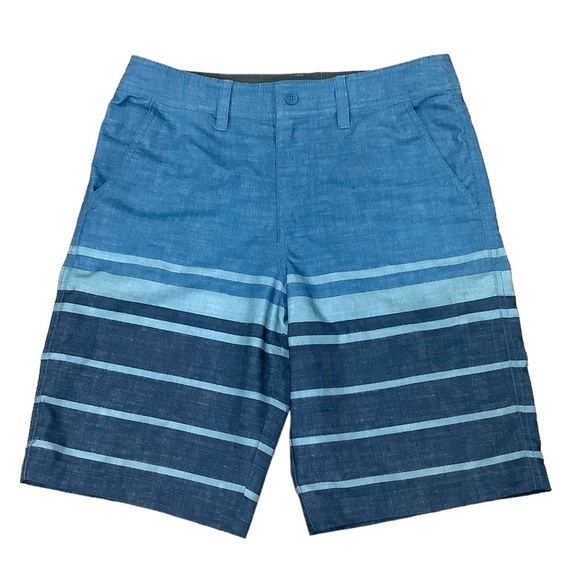 Men's Mossimo Supply Co 30 S Small Swim Shorts Trunks Board Hybrid Stripes Blue - Picture 2 of 8